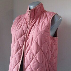 Rose zip up quilted vest, Coldwater Creek size